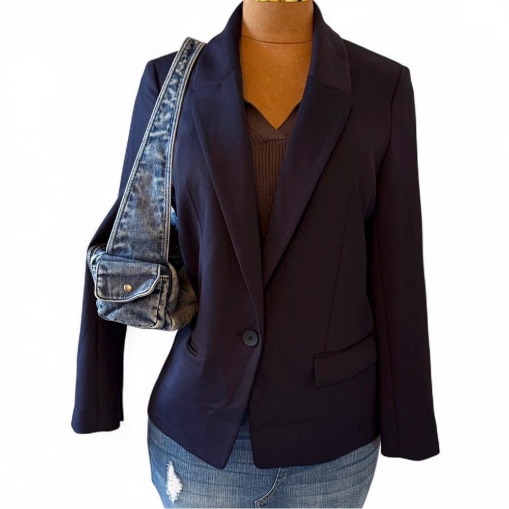 Express Women's Navy Stretch Blazer